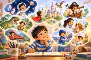 Create your own story - whatever your child loves